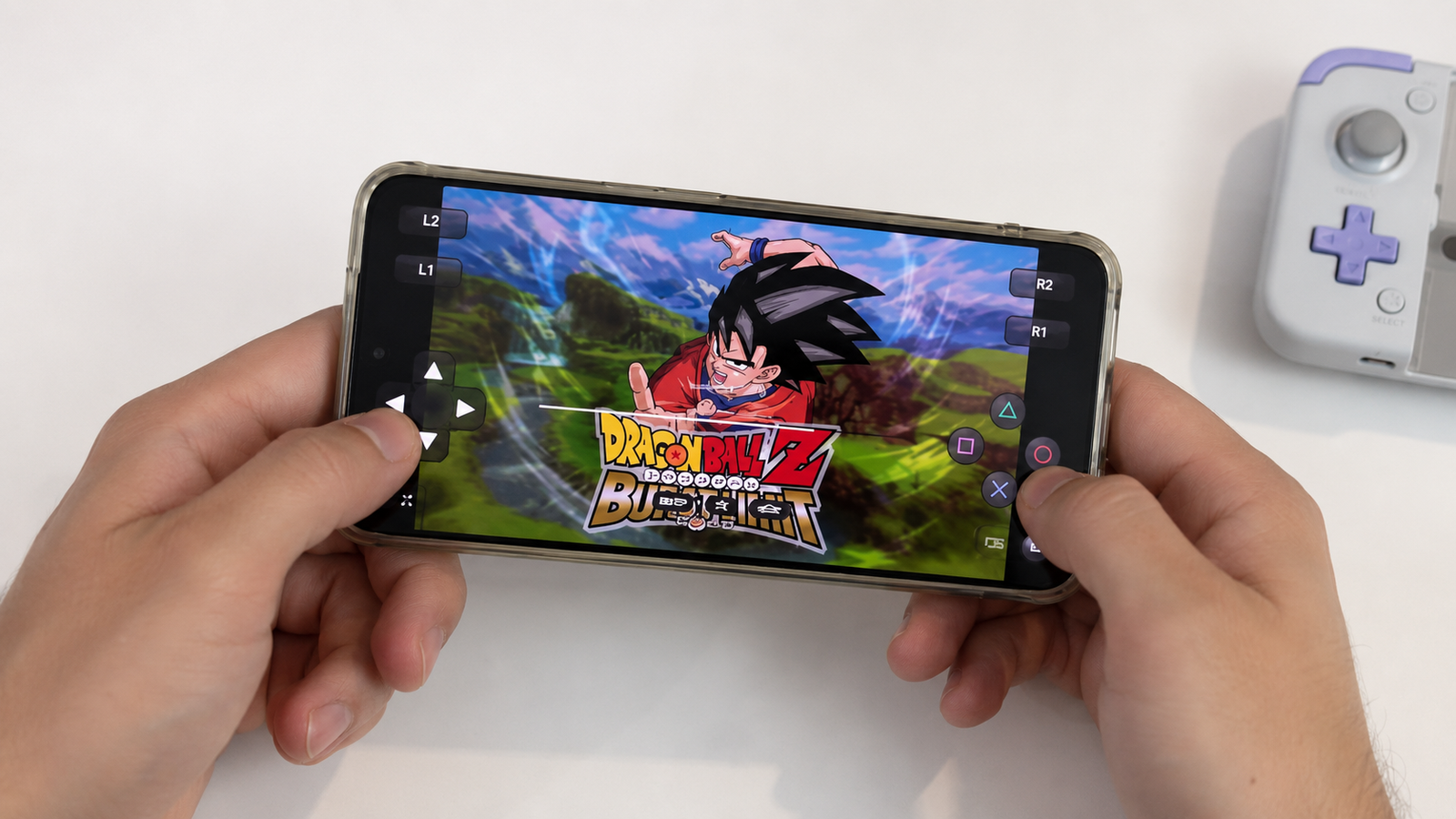 Imagem ilustrativa: Jogo de PS3 rodando no PS3 Native com controles virtuais no Android