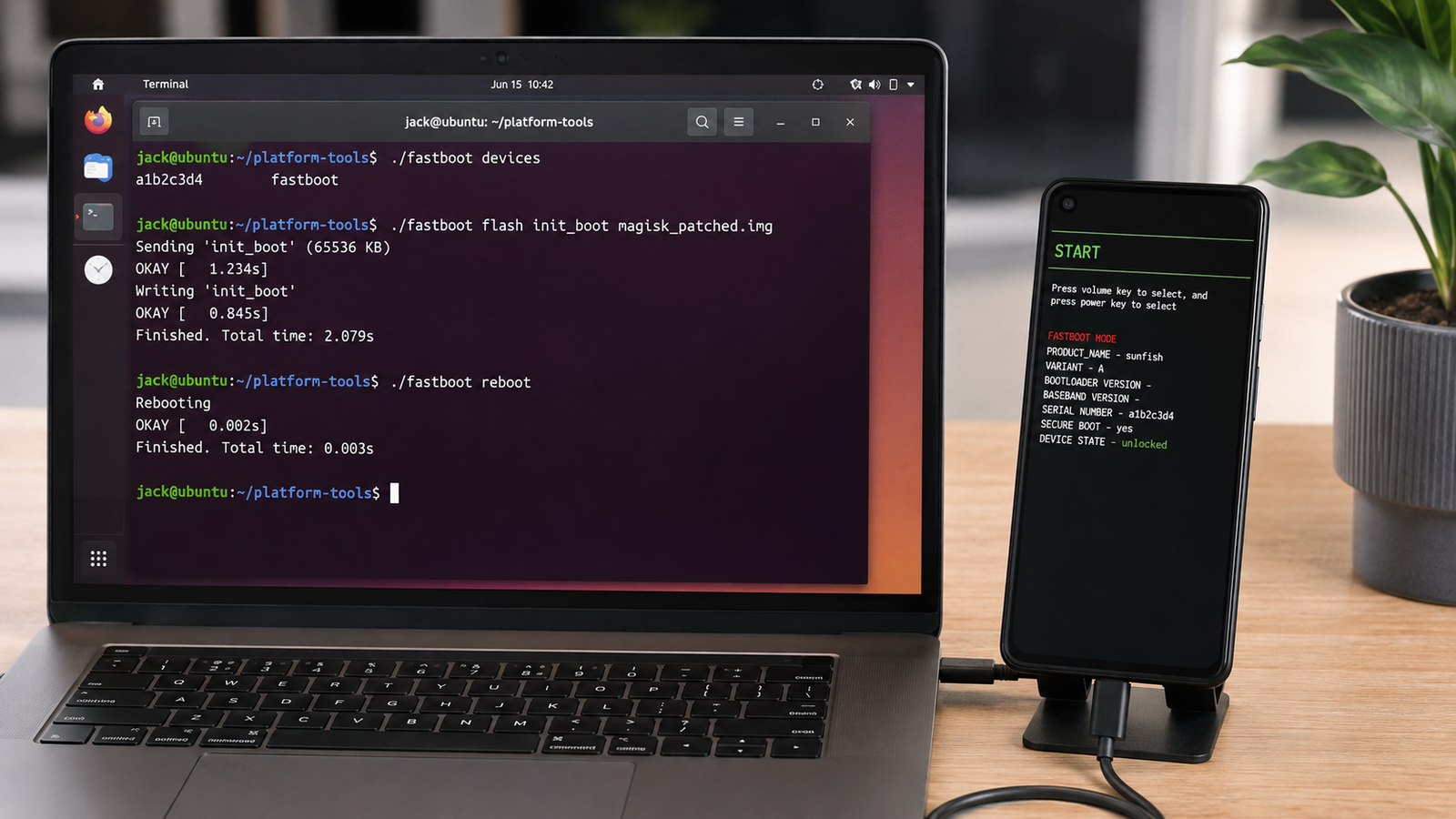 Comando Fastboot para instalar imagem corrigida pelo Magisk