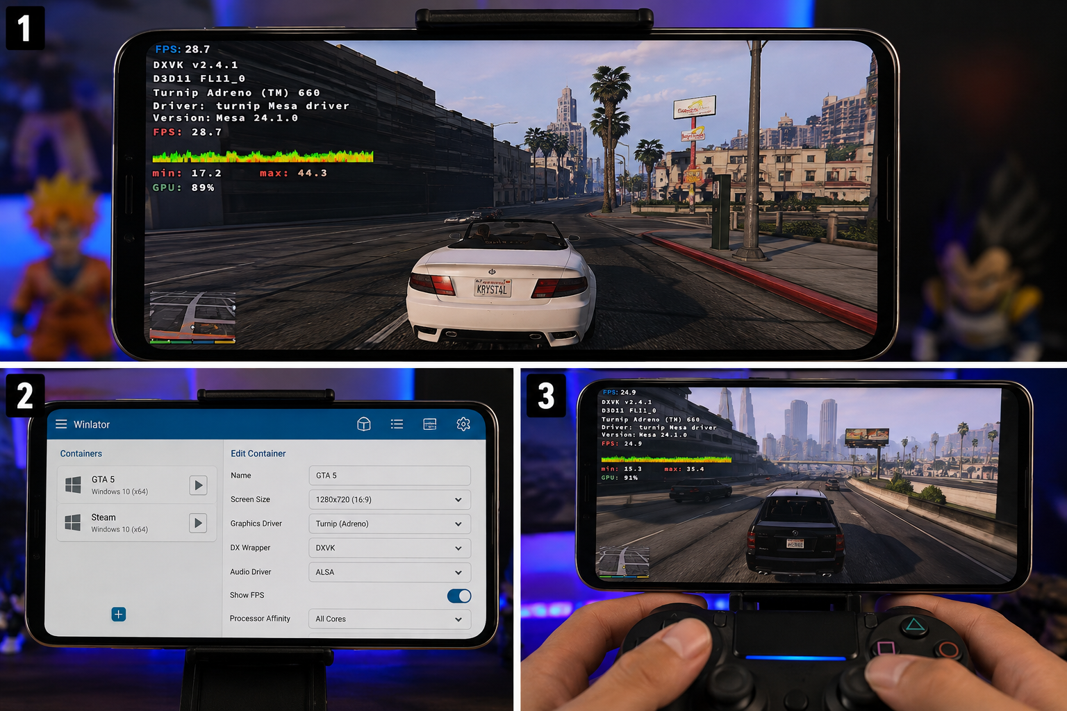 Imagem ilustrativa: Configuração do Winlator no Android para executar jogos de PC
