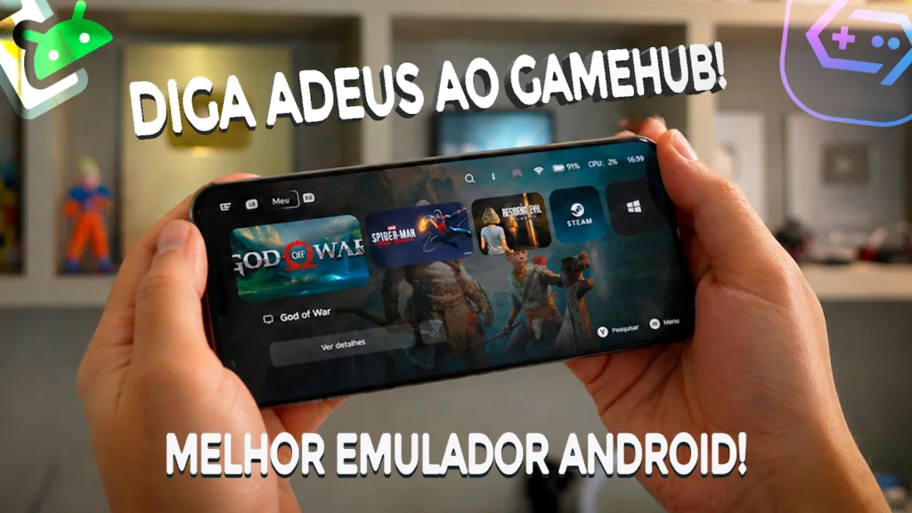 GameHub Lite rodando jogos de PC no Android